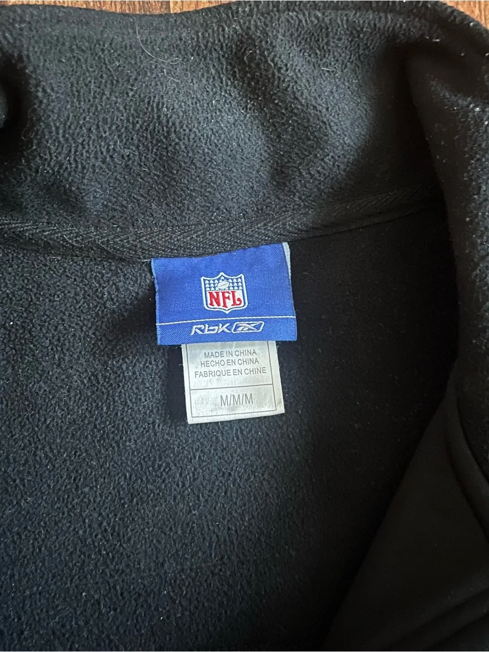 Buffalo Bills Reebok NFL Black Softshell Jacket Men’s Medium Full Zip